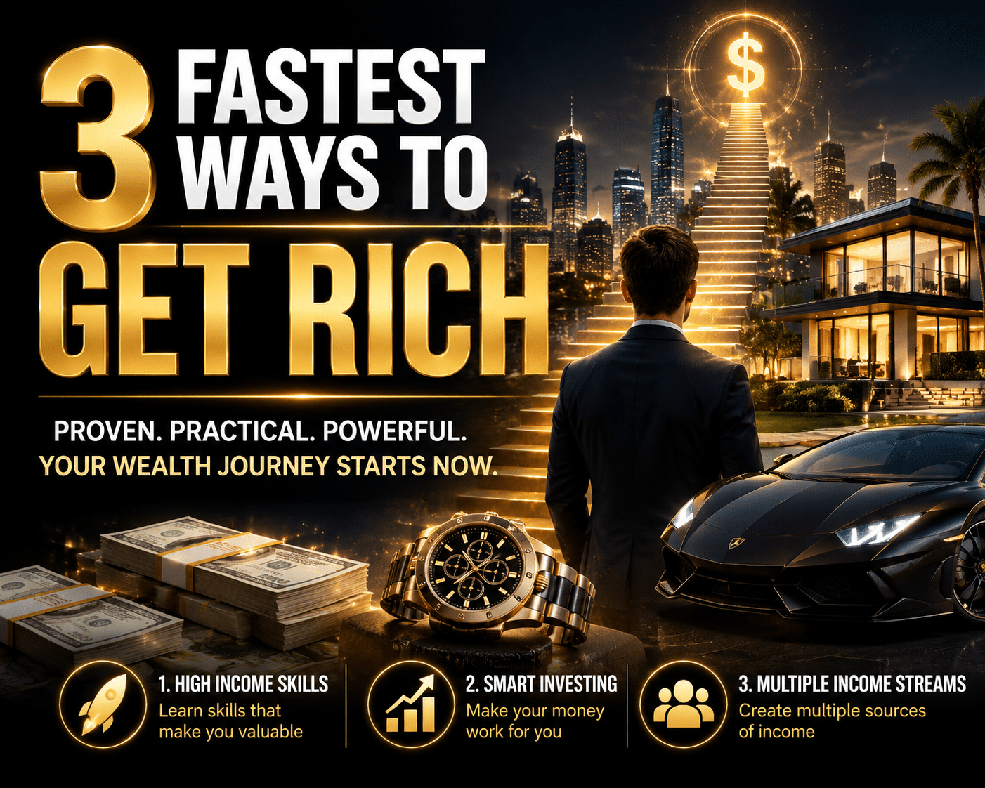 3 Fastest Ways to Get Rich